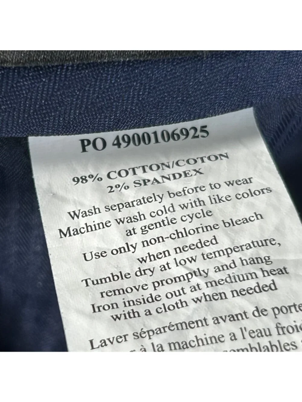 Lauren Ralph Lauren Navy Blue Corduroy Pants Mens 36x32 Classic Fit Chino Preppy